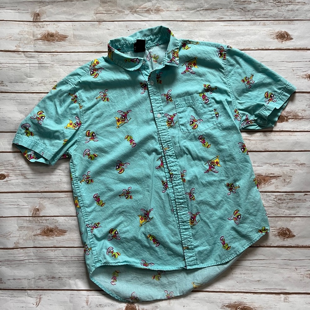 Looney Tunes Marvin the Martian button front shirt